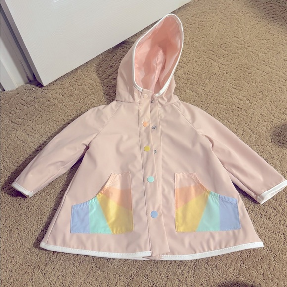 Rainbow Pastel Rain Jacket. 12M. - Picture 1 of 3